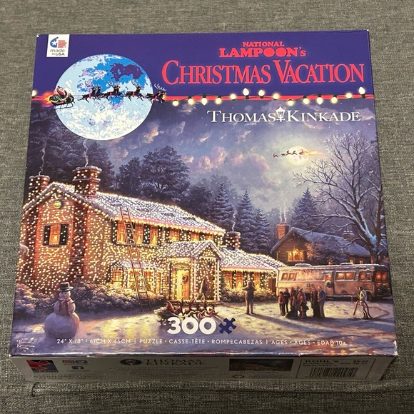 Games Christmas Vacation Puzzle Thomas Kinkade Euc 30 Pc Clark